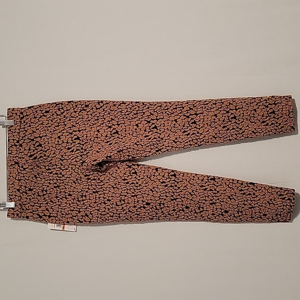 NWT Michael Michael Kors women's as textured pull-on pants in dark camel - Picture 9 of 10